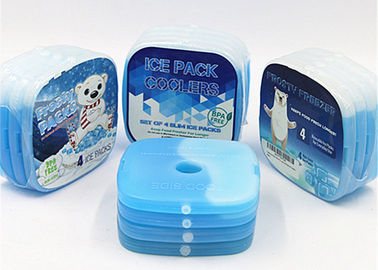 Niestandardowe niebieskie twarde plastikowe opakowania na lód do żywności 12,2 * 12,2 * 1,2 cm
