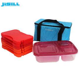 Bezpieczny materiał PP Plastik Czerwony Wielorazowy gorący zimny pakiet na pudełko na lunch